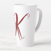 Tasse Latte Monogramme initiale nom écriture minimale cadeau d (Angle droit)