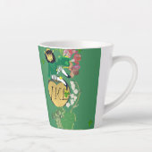Tasse Latte Monogramme Leprechaun Floral (Droite)