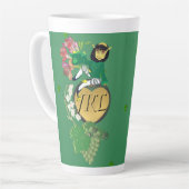Tasse Latte Monogramme Leprechaun Floral (Angle gauche)