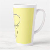 Tasse Latte Monogramme Lettres initiales clair jaune moderne (Droite)