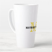 Tasse Latte Monogramme minimal (Angle gauche)