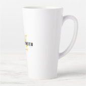 Tasse Latte Monogramme minimal (Droite)