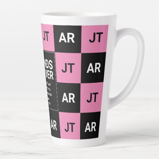 Tasse Latte Monogramme moderne AMIS POUR TOUJOURS Christian (Droite)