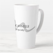 Tasse Latte Monogramme moderne tendance professionnel initial (Angle droit)