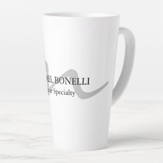 Tasse Latte Monogramme moderne tendance professionnel initial (Angle droit)