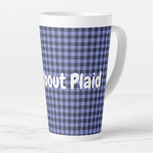 Tasse Latte Monogramme noir et bleu plaqué de buffle simple  