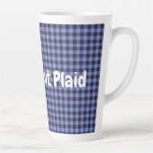 Tasse Latte Monogramme noir et bleu plaqué de buffle simple | (Droite)
