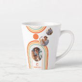 Tasse Latte Monogramme Nom Boho Arch Multi Photo Fille tendanc (Droite)