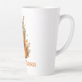 Tasse Latte Monogramme personnalisé Automne Café Citrouille au (Droite)