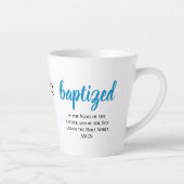 Tasse Latte Monogramme personnalisé BAPTISÉ (Droite)