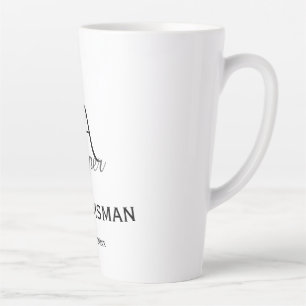 Tasse Latte Monogramme personnalisé garçon d'honneur nom date