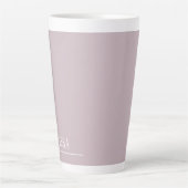 Tasse Latte monogramme personnalisé, lavande moderne (Devant)
