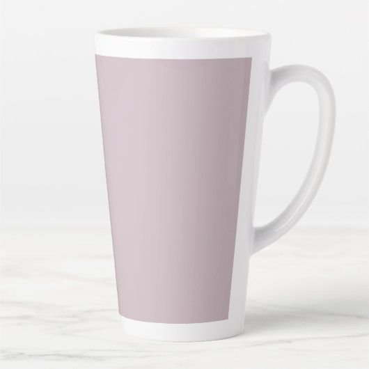 Tasse Latte monogramme personnalisé, lavande moderne (Droite)
