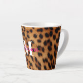 Tasse Latte Monogramme Poster de animal léopard (Angle droit)