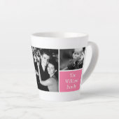 Tasse Latte Monogramme rose de 5 Modèles photo (Angle droit)