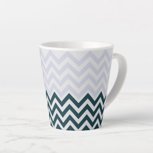 Tasse Latte Monogramme rustique Super chic (Angle droit)