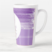 Tasse Latte Monogramme urbain moderne de tarte violet (Droite)