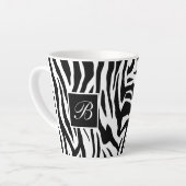 Tasse Latte Monogramme Zebra Motif animal (Angle gauche)