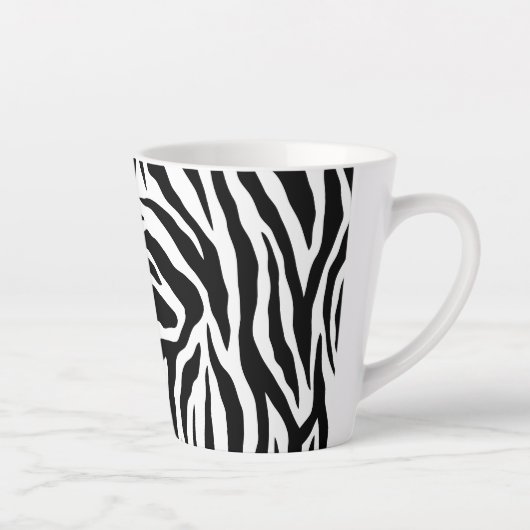 Tasse Latte Monogramme Zebra Motif animal (Droite)