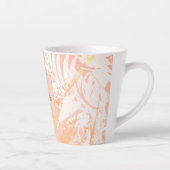Tasse Latte Monographie feuille rose de palmier d'or (Droite)