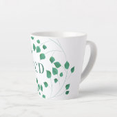 Tasse Latte Monographie verte du feuillage (Angle droit)