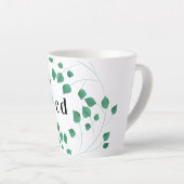 Tasse Latte Monographie verte du feuillage (Angle droit)