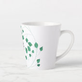 Tasse Latte Monographie verte du feuillage (Droite)