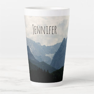 Tasse Latte Montagnes alpines Pays Nature Photo