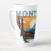 Tasse Latte Montagnes du Montana (Angle gauche)