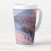Tasse Latte Montagnes neigeuses (Angle droit)