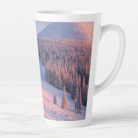 Tasse Latte Montagnes neigeuses (Droite)
