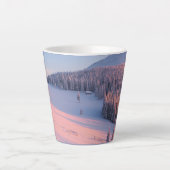 Tasse Latte Montagnes neigeuses (Devant)