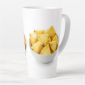 Tasse Latte morceaux d'ananas dans un bol (Angle droit)