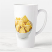 Tasse Latte morceaux d'ananas dans un bol (Droite)