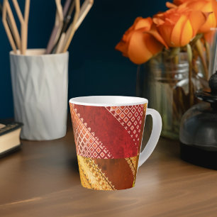 Tasse Latte Morphinius abstrait asymétrique 1 sur 12 rouge