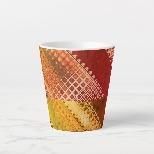 Tasse Latte Morphinius Asymétrique abstrait 1 sur 12 rouge (Devant)