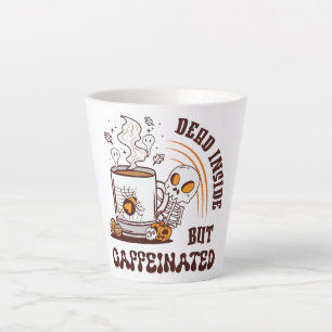 Tasse Latte Mort À L'Intérieur Mais Caffiné