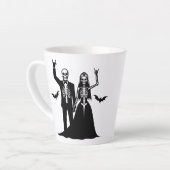 Tasse Latte Mort de Til noir et blanc (Angle gauche)