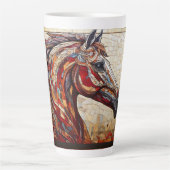 Tasse Latte Mosaic Cheval Brown (Devant)
