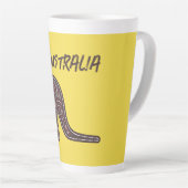Tasse Latte Mosaïque autochtone de Kangaroo (Angle droit)