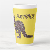 Tasse Latte Mosaïque autochtone de Kangaroo (Devant)