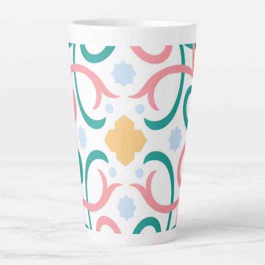 Tasse Latte Mosaïque/pastel/ressort (Devant)