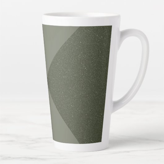 Tasse Latte Moss courbée vert et latte texturée (Droite)