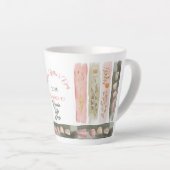 Tasse Latte Mother's Day 2026 Brush Strokes Wildflowers  (Angle droit)