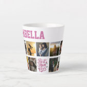 Tasse Latte Mothers Photo Collage Script Best Mom Ever (Devant)