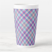 Tasse Latte Motif-52902 Royal Blue Black Checks (Devant)