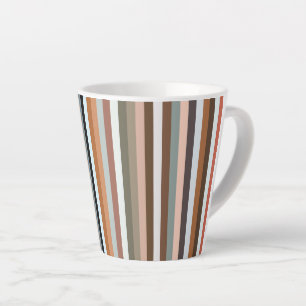 Tasse Latte Motif à bandes multiples