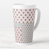 Tasse Latte Motif à points (Angle droit)