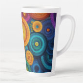 Tasse Latte Motif Abstrait de Spirale Colorée Tourbillon Géomé (Droite)