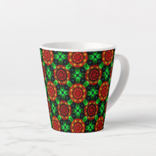 Tasse Latte Motif abstrait élégant boho moderne floral #504